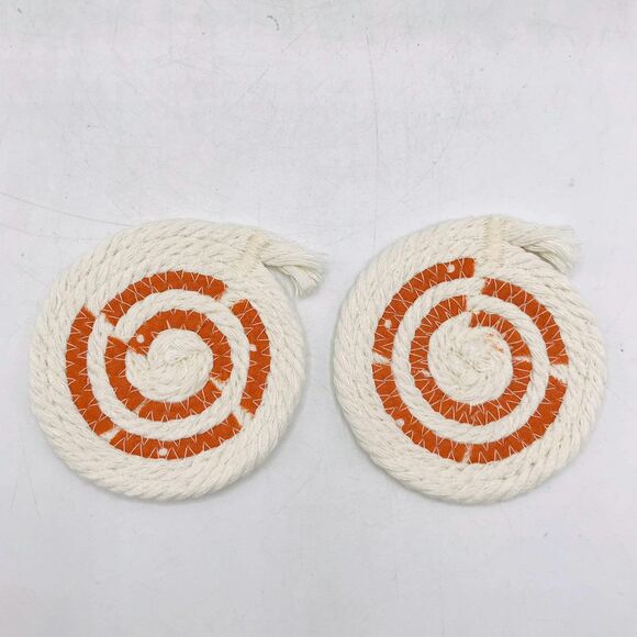 Stocking Stuffer Bundle, Car Coasters 5 Sets of 2 (10 Coasters) Burnt Orange - Picture 3 of 4